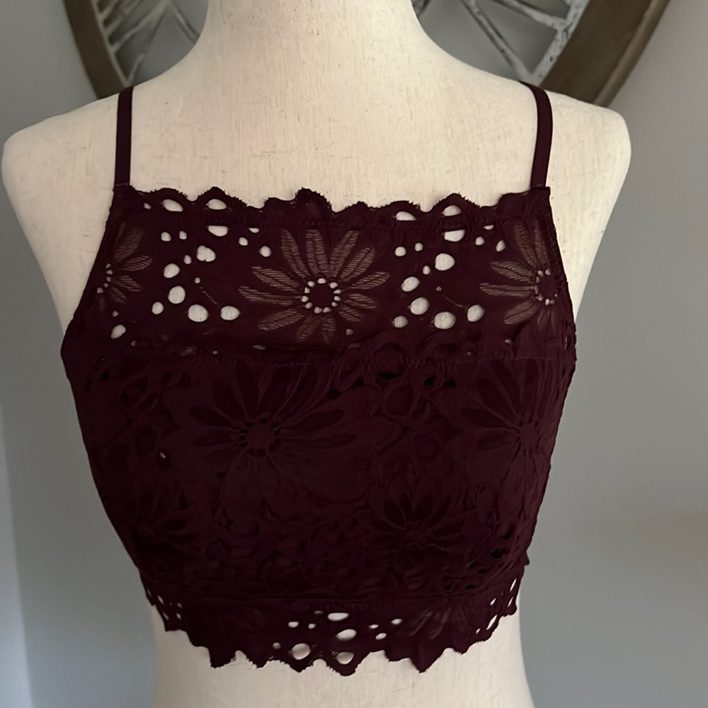 *NWT* Aerie lace bralette Size S.  Color is dark purple/ eggplant